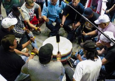 man playing drum