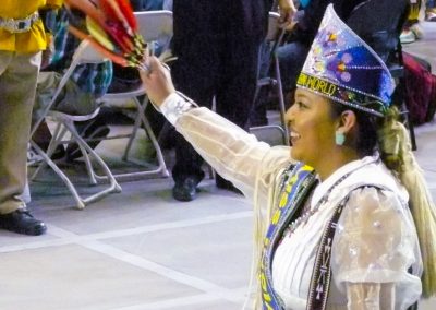 Miss Indian World waving