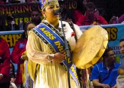 Miss Indian World talking