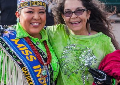 Miss Indian World poses with woman