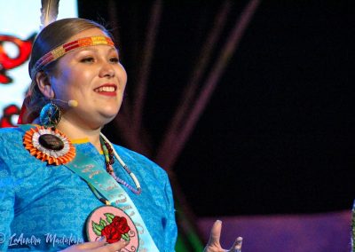 Miss Indian World contestant talking