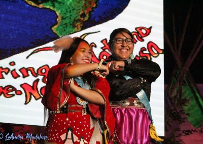 Miss Indian World Contestants fistbump