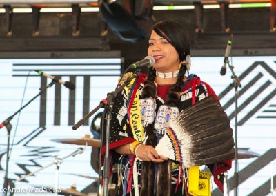 Miss Indian World contestant talking