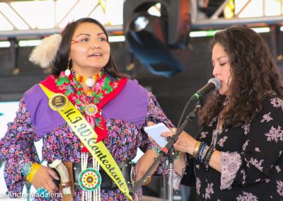 Miss Indian World contestant talking