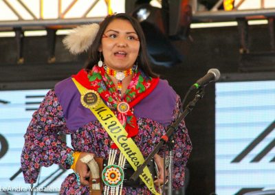 Miss Indian World contestant talking