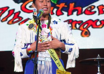 Miss Indian World contestant talking