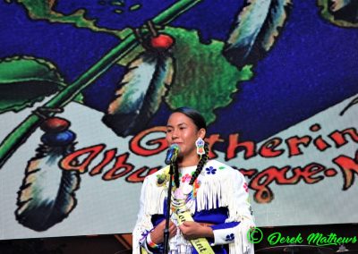 Miss Indian World contestant talking