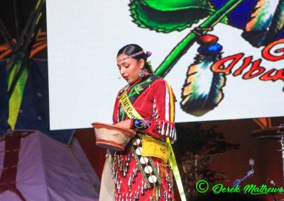 Miss Indian World contestant talking