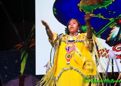 Miss Indian World contestant talking