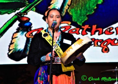 Miss Indian World contestant talking