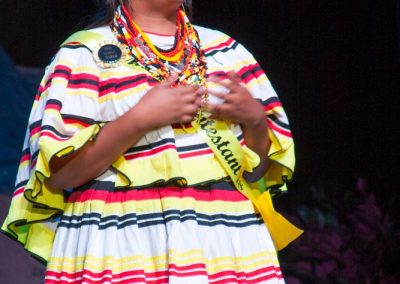 Miss Indian World contestant talking