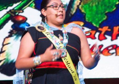 Miss Indian World contestant talking