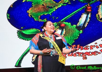 Miss Indian World contestant talking