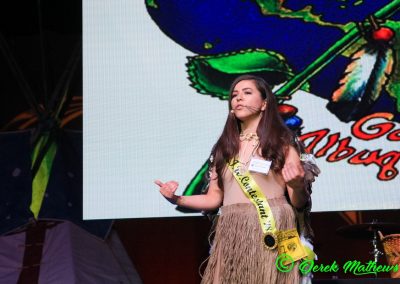 Miss Indian World contestant talking