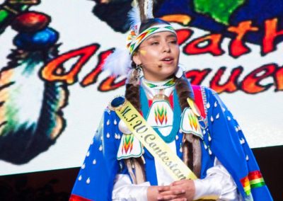 Miss Indian World contestant talking