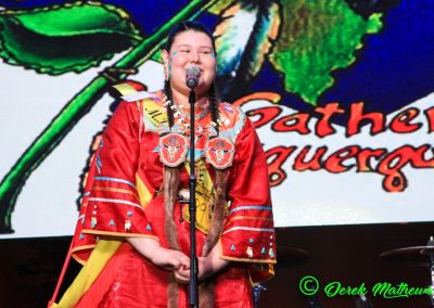 Miss Indian World contestant talking