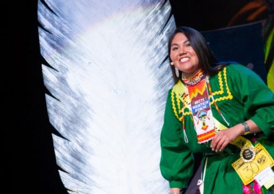 Miss Indian World contestant talking