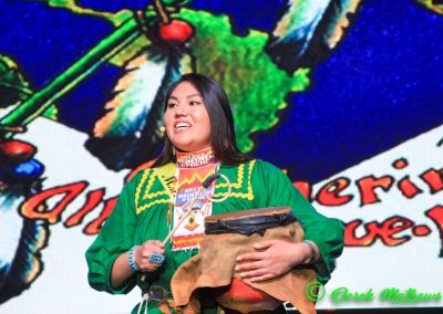 Miss Indian World contestant talking