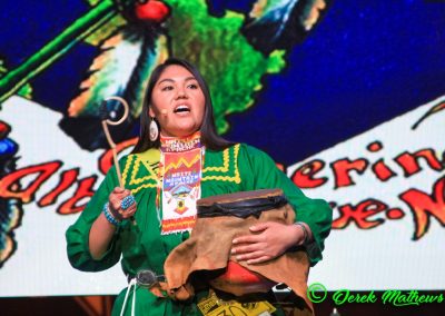 Miss Indian World contestant talking