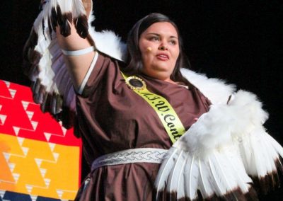 Miss Indian World contestant talking