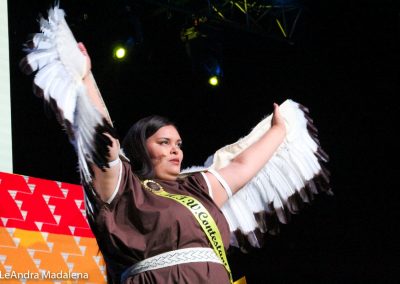 Miss Indian World contestant talking