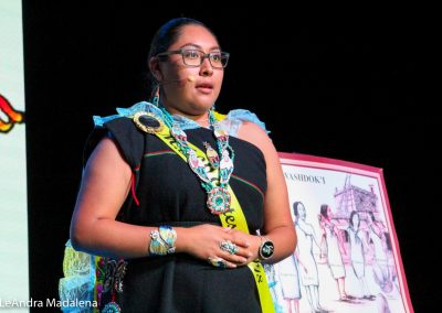 Miss Indian World contestant talking