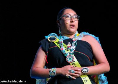 Miss Indian World contestant talking