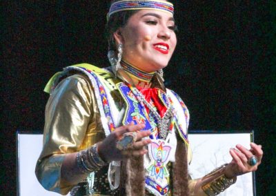 Miss Indian World contestant talking