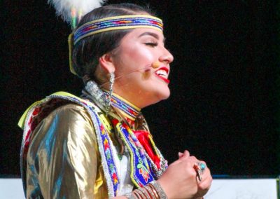 Miss Indian World contestant talking