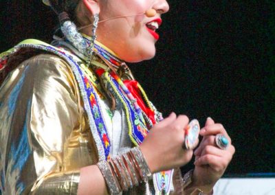 Miss Indian World contestant talking