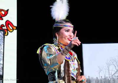 Miss Indian World contestant talking