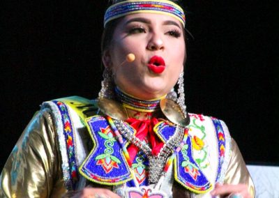 Miss Indian World contestant talking