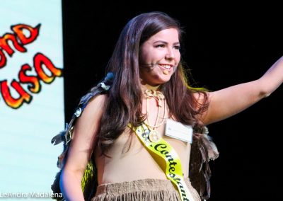 Miss Indian World contestant talking