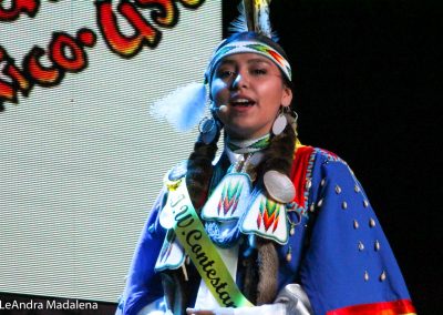 Miss Indian World contestant talking