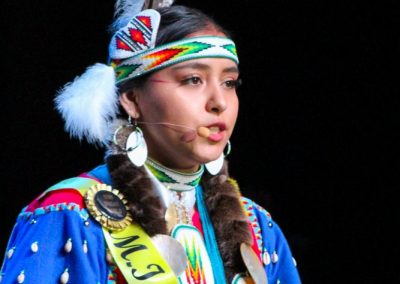 Miss Indian World contestant talking