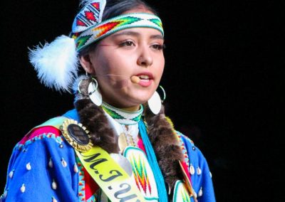 Miss Indian World contestant talking