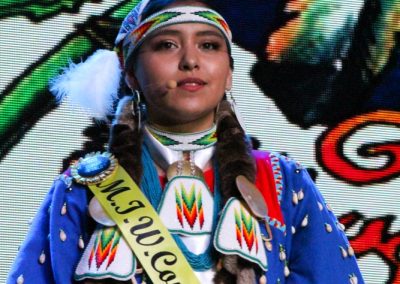 Miss Indian World contestant talking