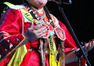 Miss Indian World contestant talking