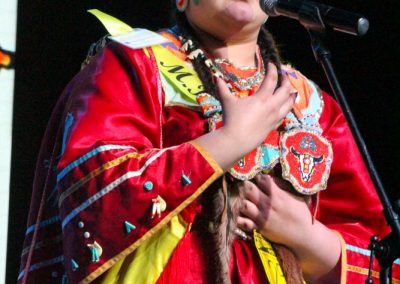 Miss Indian World contestant talking