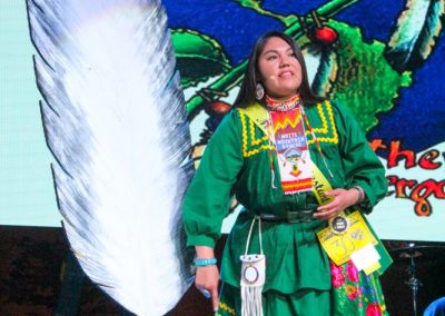 Miss Indian World contestant talking