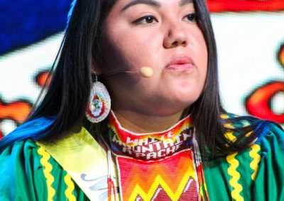 Miss Indian World contestant talking