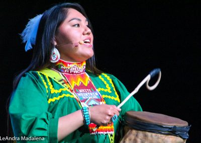 Miss Indian World contestant talking