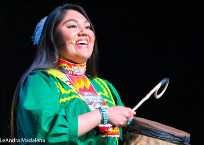 Miss Indian World contestant talking