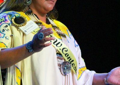 Miss Indian World contestant talking