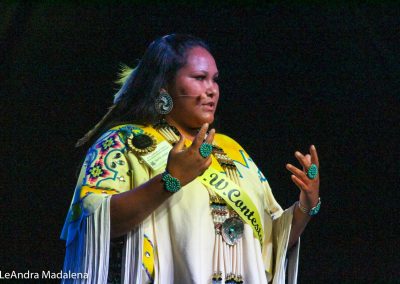 Miss Indian World contestant talking