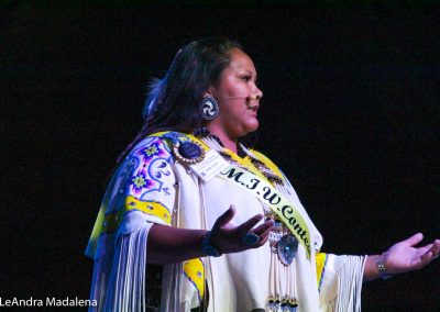 Miss Indian World contestant talking