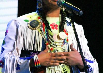 Miss Indian World contestant talking