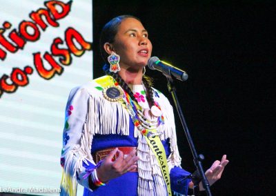 Miss Indian World contestant talking