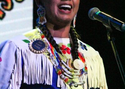 Miss Indian World contestant talking