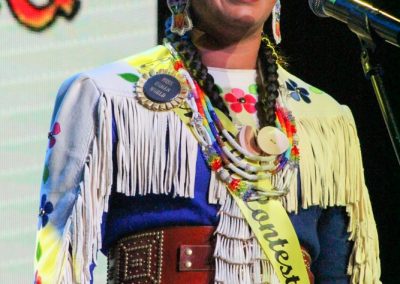 Miss Indian World contestant talking